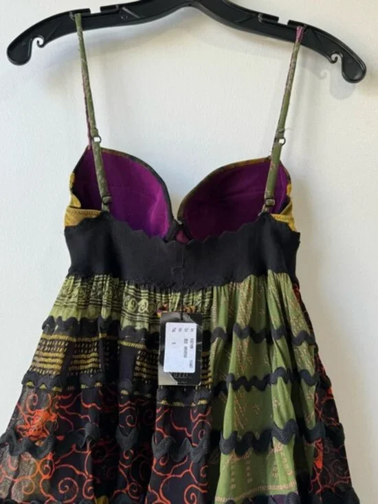 Jean Paul Gaultier Multicolor Patchwork Mini Dress - Yellow, Green, Red, Black - Picture 6 of 8